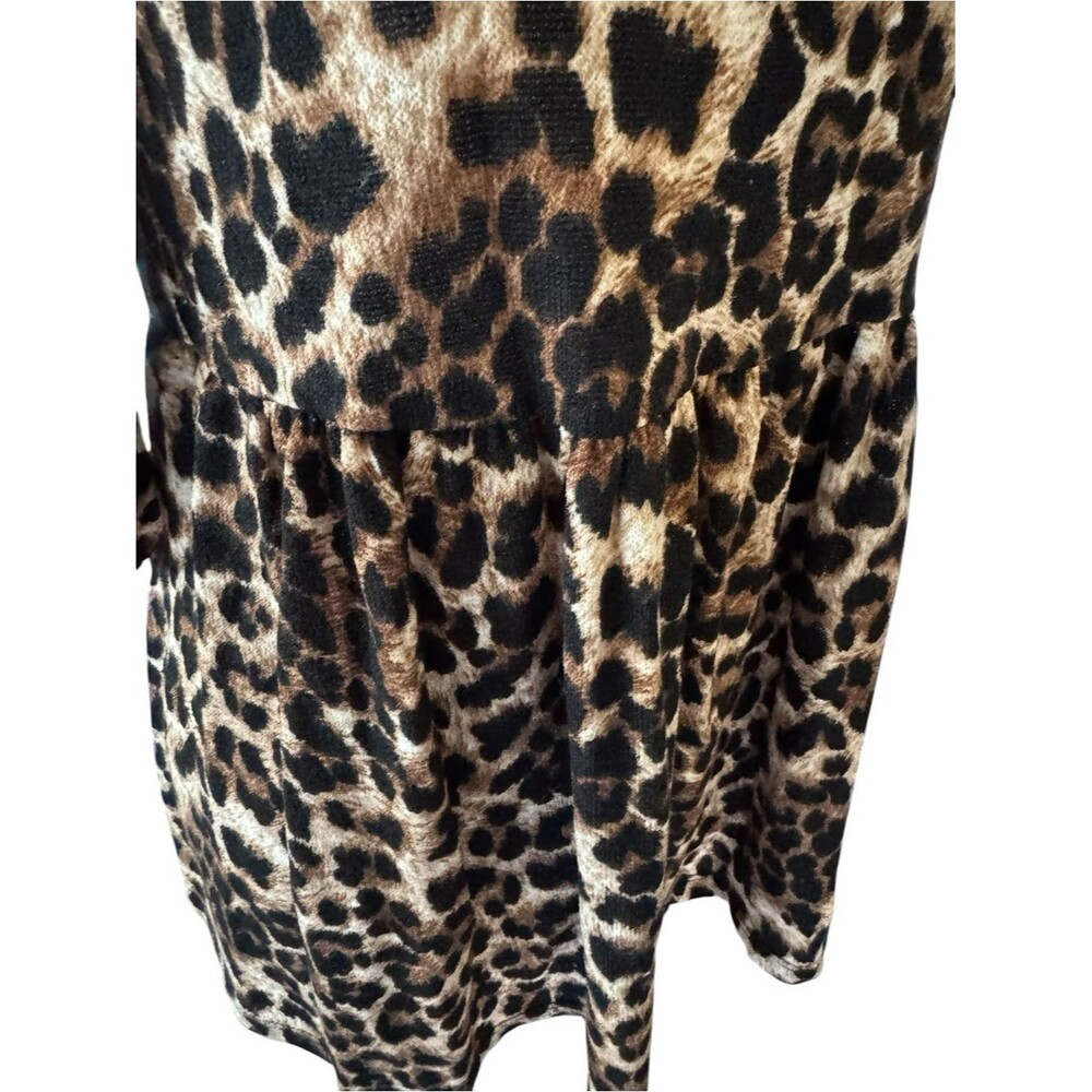 Lime + Chile Leopard Print Peplum Top - Brown - Picture 9 of 10